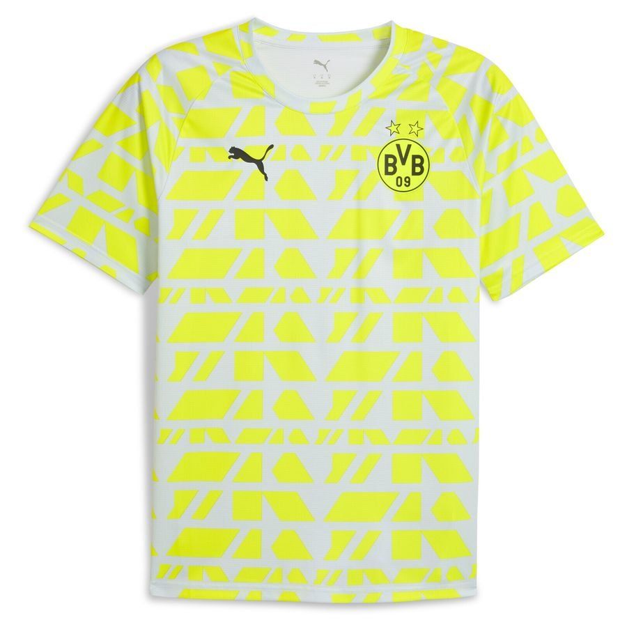 Dortmund Training T-Shirt Pre Match - Yellow Alert/Silver Metallic - Men's-SoccerKits Hub | Buy Soccer Jerseys Online